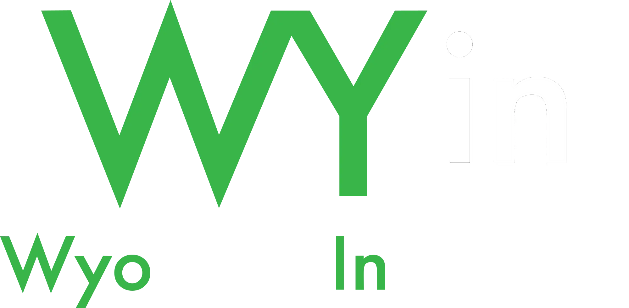 Wyoming Insulation white and green company logo for residential commercial and industrial insulation services
